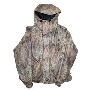 Mossy Oak Men’s Waterproof Camo Hunting Jacket with Hood - Outdoor Gear -M